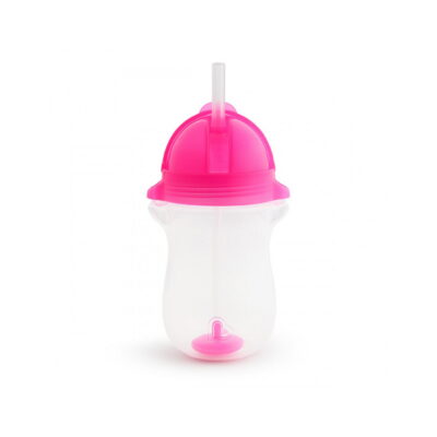 βρεφικό μπουκάλι νερού με καλαμάκι για κορίτσι, Munchkin Tip & Sip pink