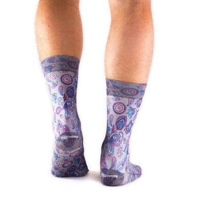 Alternative view of Ανδρικές Κάλτσες Paisley Grey - Wigglesteps